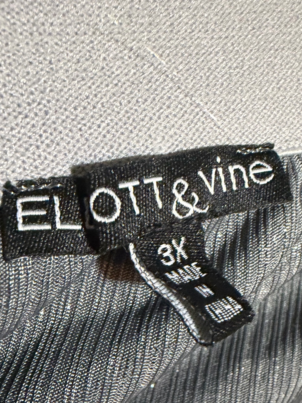 Elliot & Vine Pleated Metallic Midi Skirt - Gray Shimmer- 3X - Picture 4 of 15